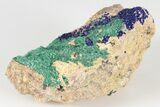 Druzy Azurite and Malachite on Matrix - Morocco #202689-1